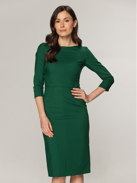Willsoor Willsoor Sukienka codzienna 67212/10 Zielony Close Fit