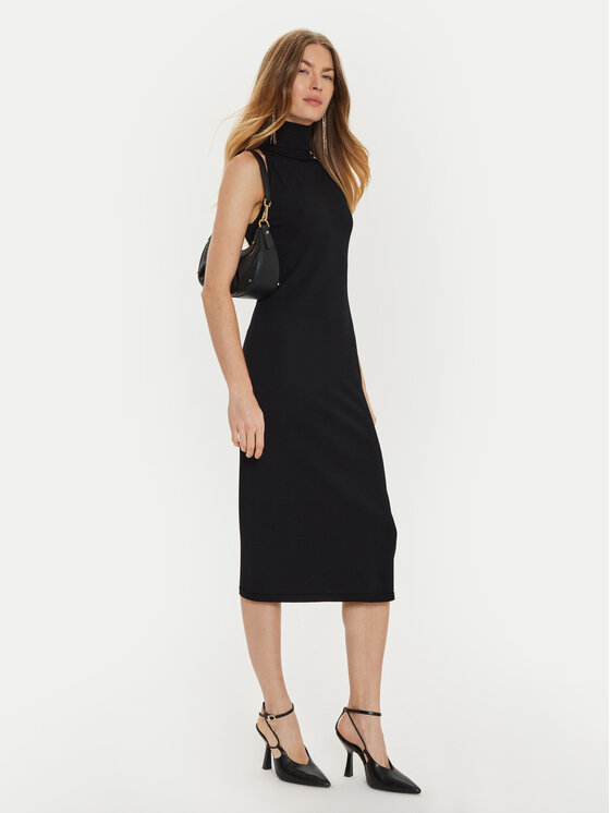 TWINSET TWINSET Rochie tricotată 242TF3030 Negru Slim Fit