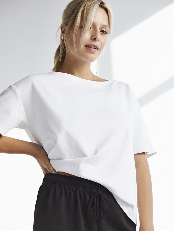 Mumla Mumla T-Shirt t-shirt bawełniany biały Biały