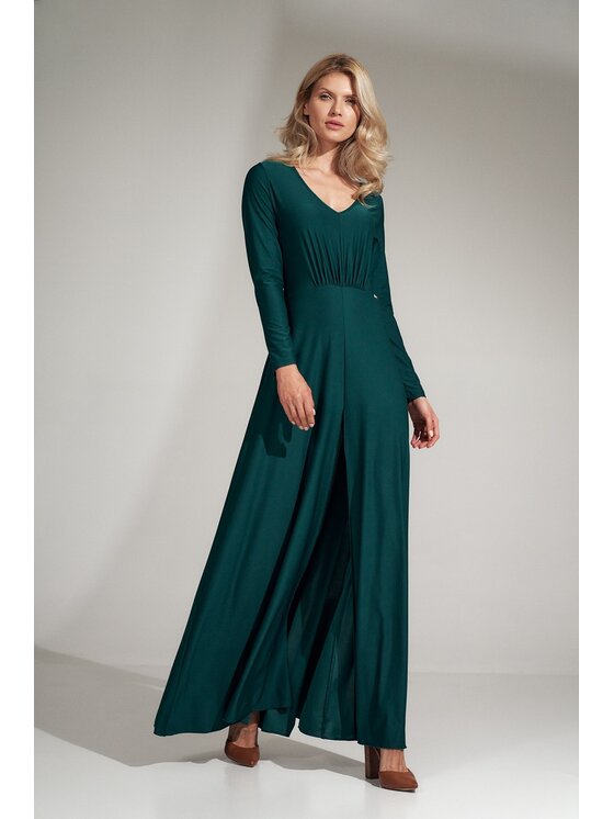FIGL FIGL Sukienka M727 Zielony Regular Fit