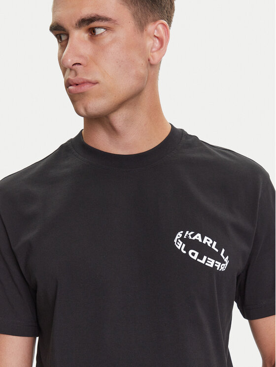 Karl Lagerfeld Jeans Karl Lagerfeld Jeans T-Shirt A3M17031 Czarny Regular Fit