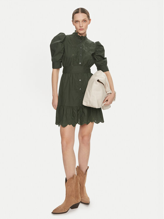 Gap Gap Košilové šaty 792564 Zelená Regular Fit
