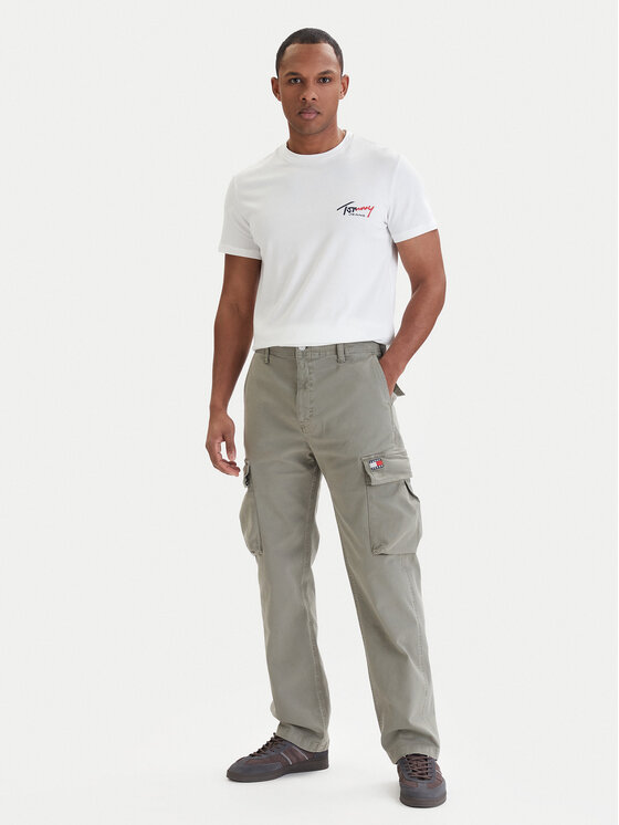 Tommy Jeans Tommy Jeans Тишърт DM0DM22538 Бял Slim Fit