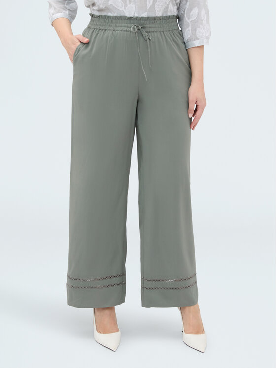 Fiorella Rubino Fiorella Rubino Pantaloni di tessuto P042T005287N025 Verde Regular Fit