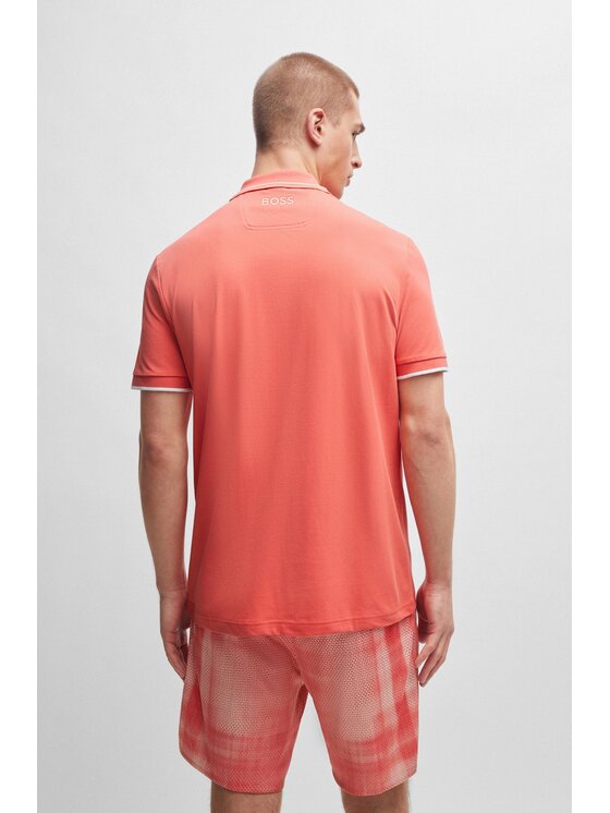 BOSS Boss Polo 50512789-646 Czerwony Slim Fit