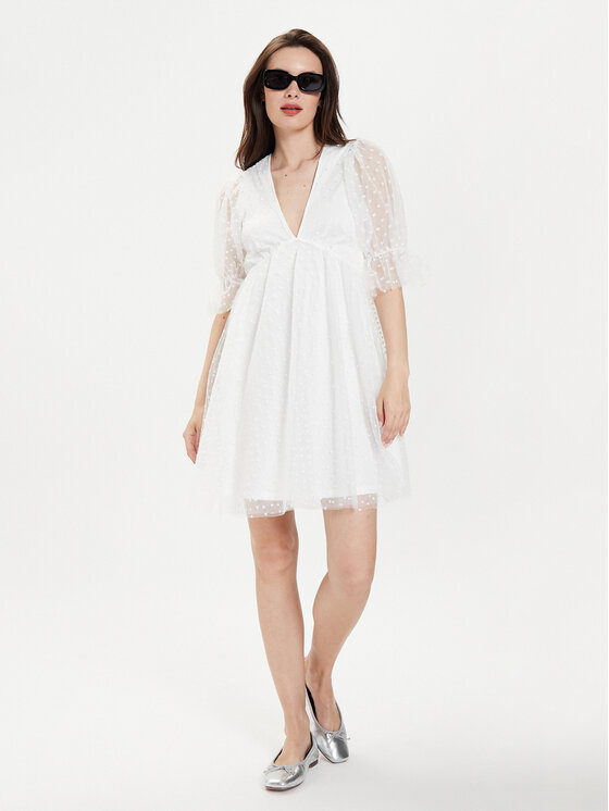 Gina Tricot Gina Tricot Koktel haljina 22963 Bijela Regular Fit