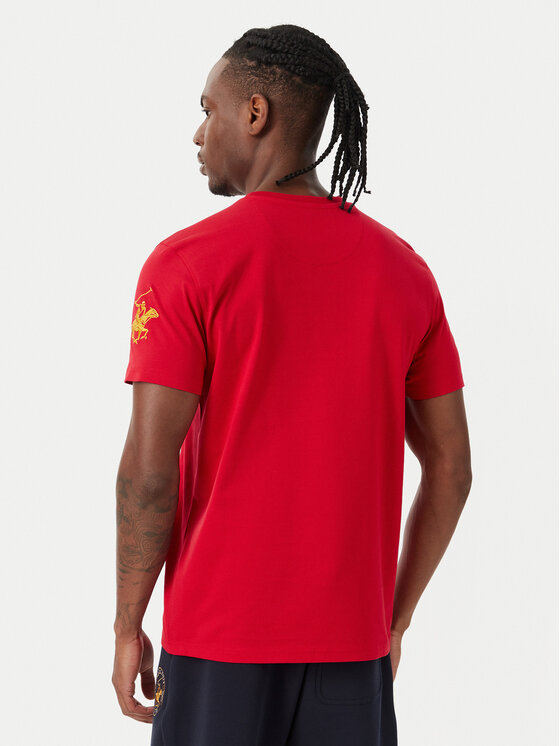 Beverly Hills Polo Club Beverly Hills Polo Club Majica P-SS26M-TS1519 Rdeča Regular Fit