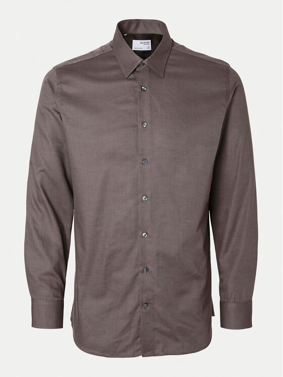 Selected Homme Selected Homme Πουκάμισο 16090212 Γκρι Slim Fit