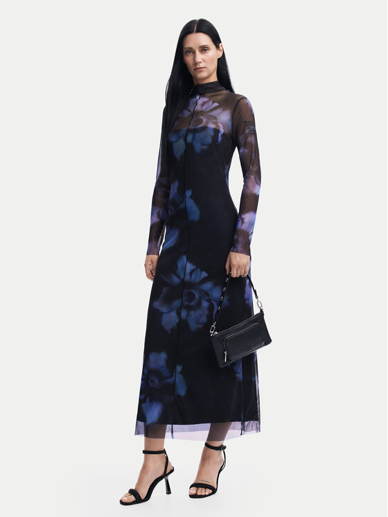Desigual Desigual Každodenní šaty Nueva Orleans 24WWVK54 Modrá Slim Fit