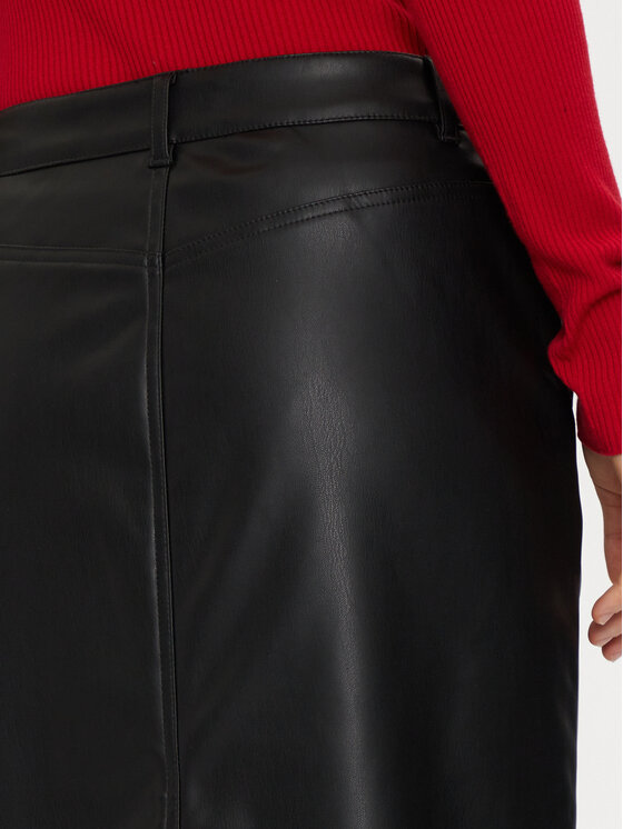 JDY JDY Dirbtinės odos sijonas Alexa 15330385 Juoda Slim Fit