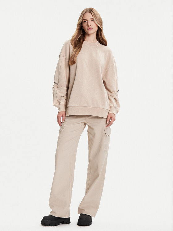 G-Star Raw G-Star Raw Μπλούζα Washed 3D D27738-D969 Μπεζ Oversize