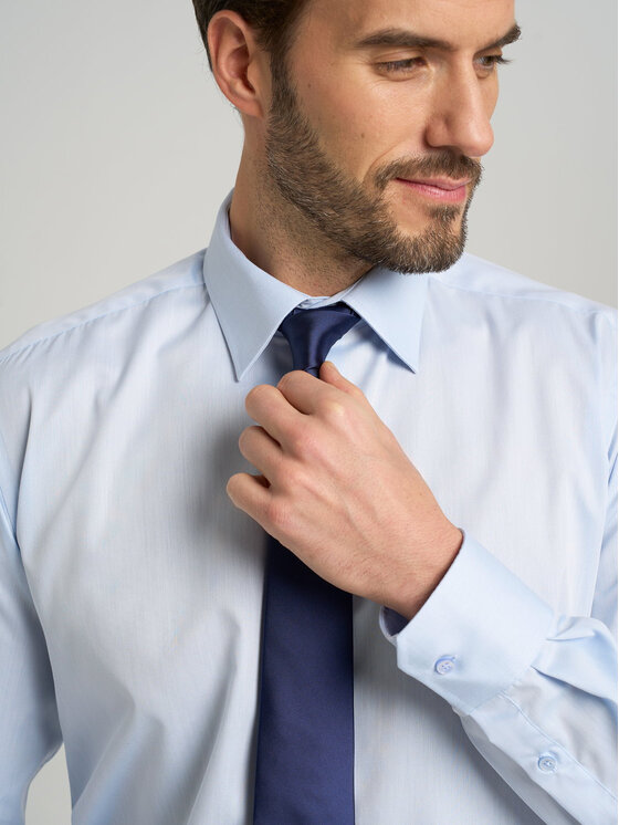 Willsoor Willsoor Koszula s47449 Niebieski Slim Fit