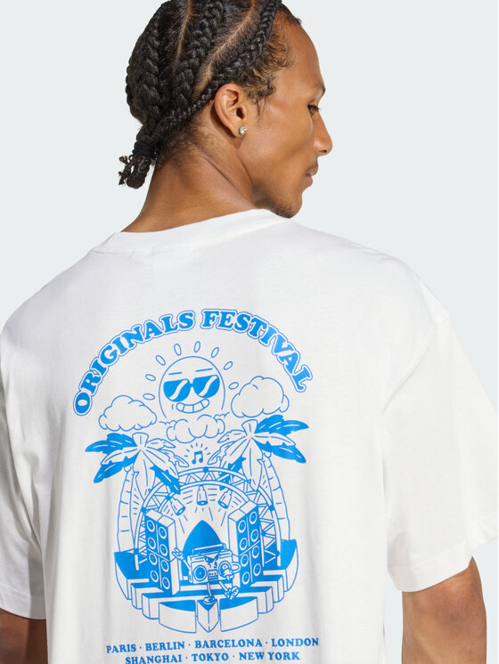 adidas adidas T-Shirt 156525 Biały Oversize