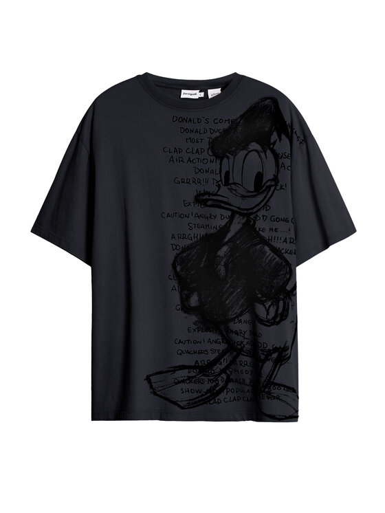 Desigual Desigual T-Shirt Donald 25SWTKAH Γκρι Loose Fit