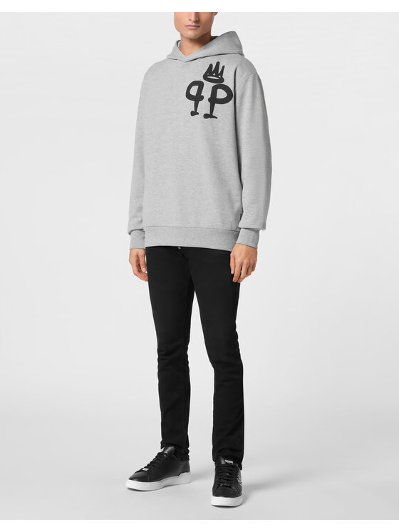 PHILIPP PLEIN PHILIPP PLEIN Bluza 9587 Szary Regular Fit