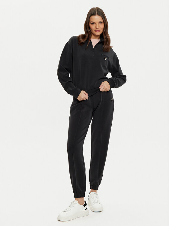 Guess Guess Μπλούζα V5RQ10 KCAY2 Μαύρο Regular Fit