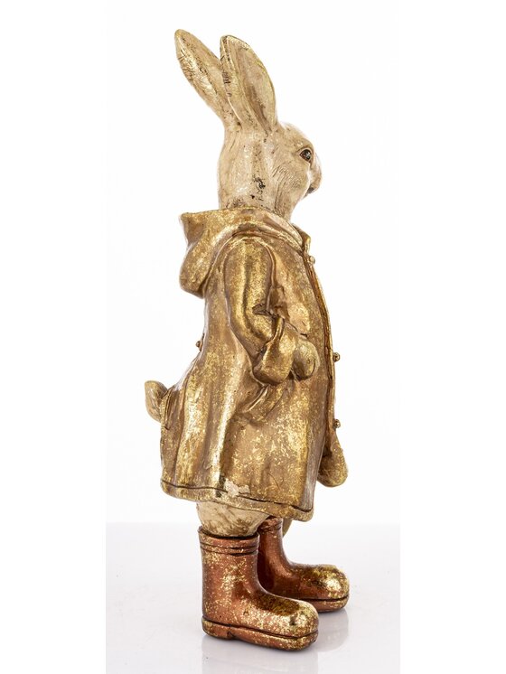 MIAhome MIAhome Figurka królik z parasolem Złoty