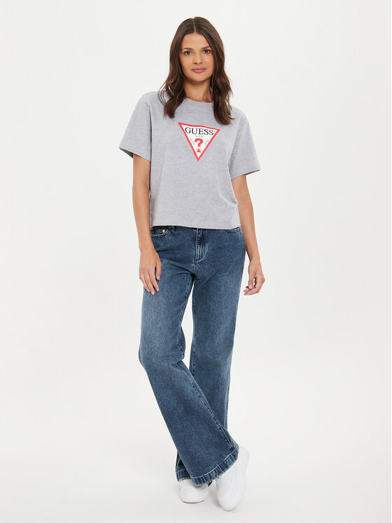 Guess Jeans Guess Jeans T-krekls W4YI73 K8HM0 Pelēks Boxy Fit