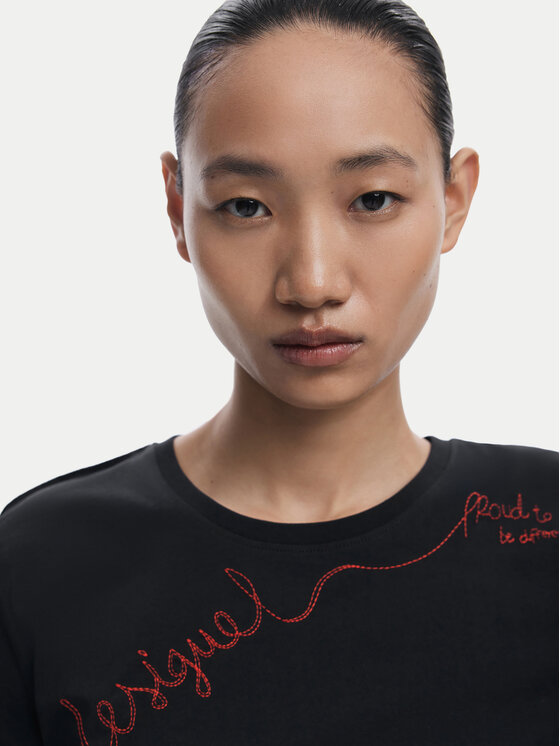 Desigual Desigual T-shirt Charly 25WWTK08 Nero Regular Fit