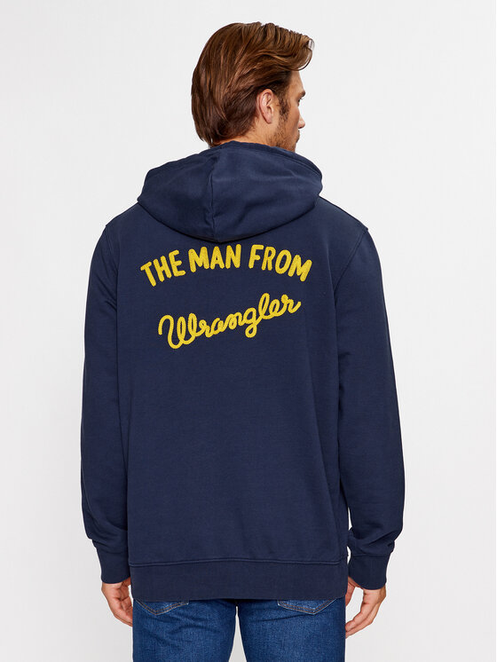 Wrangler Wrangler Bluza Logo 112341241 Granatowy Relaxed Fit