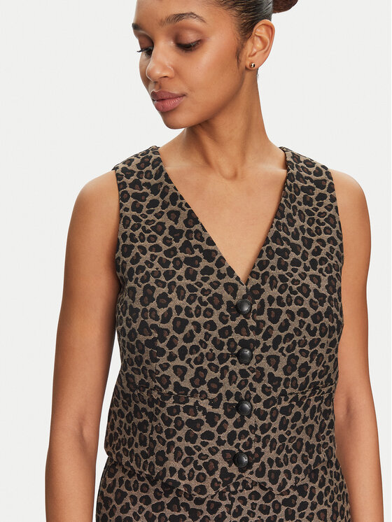 Morgan Morgan Prsluk 251-CBILI.F Smeđa Slim Fit