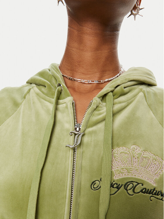 Juicy Couture Juicy Couture Світшот Madison JCWAS23329 Зелений Slim Fit