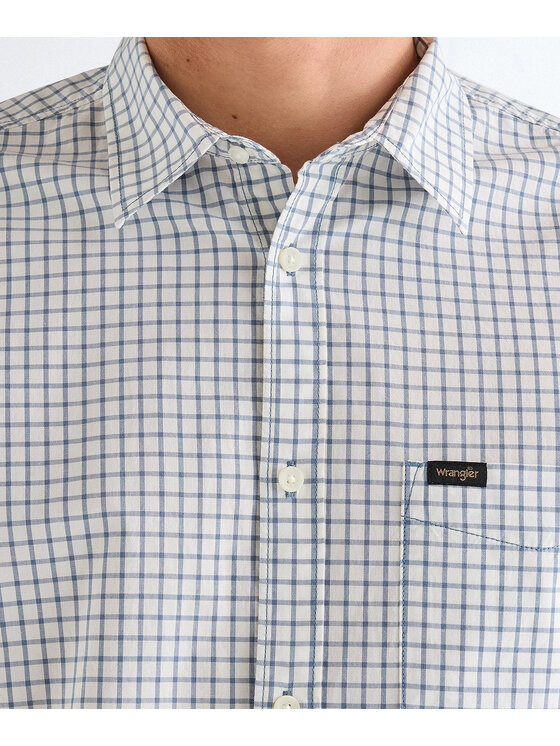 Wrangler Wrangler Koszula 112378032 Niebieski Regular Fit