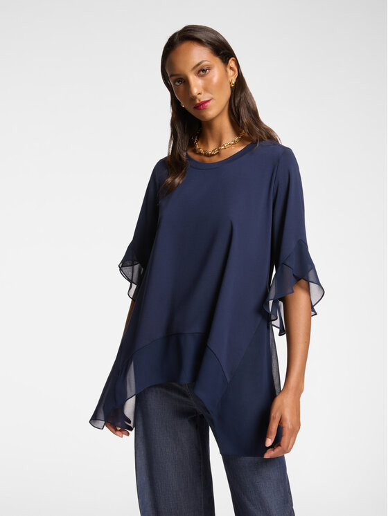 Elena Mirò Elena Mirò Bluzka G357Z000572N034 Niebieski A-Line Fit