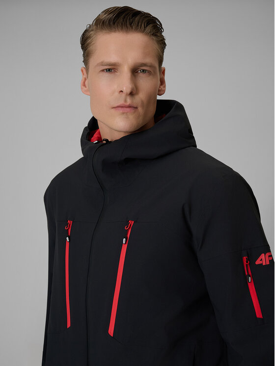 4F 4F Kurtka przejściowa MIDSHOP TEXTILE Czarny Regular Fit
