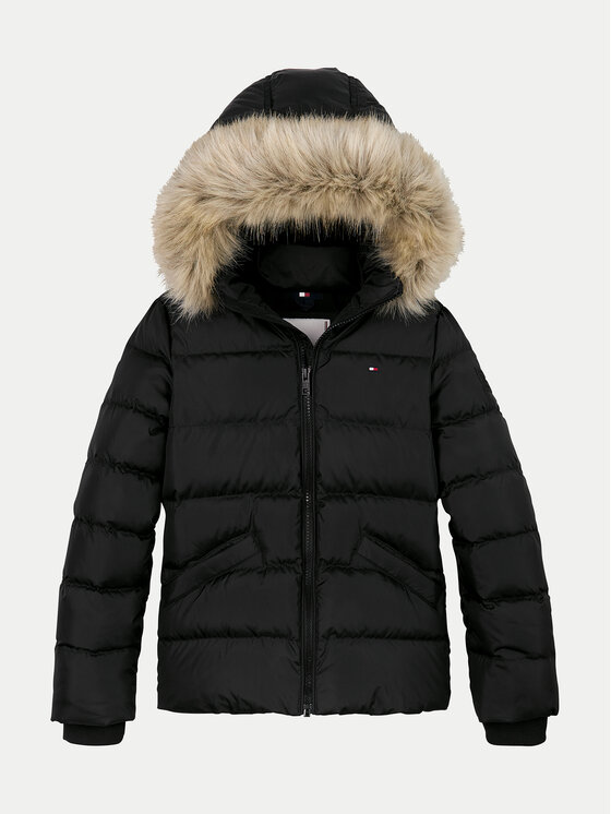 Tommy Hilfiger Tommy Hilfiger Μπουφάν πουπουλένιο Essential KG0KG07399 M Μαύρο Regular Fit
