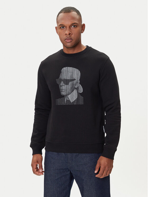 KARL LAGERFELD Bluza 705031 554906 Czarny Regular Fit