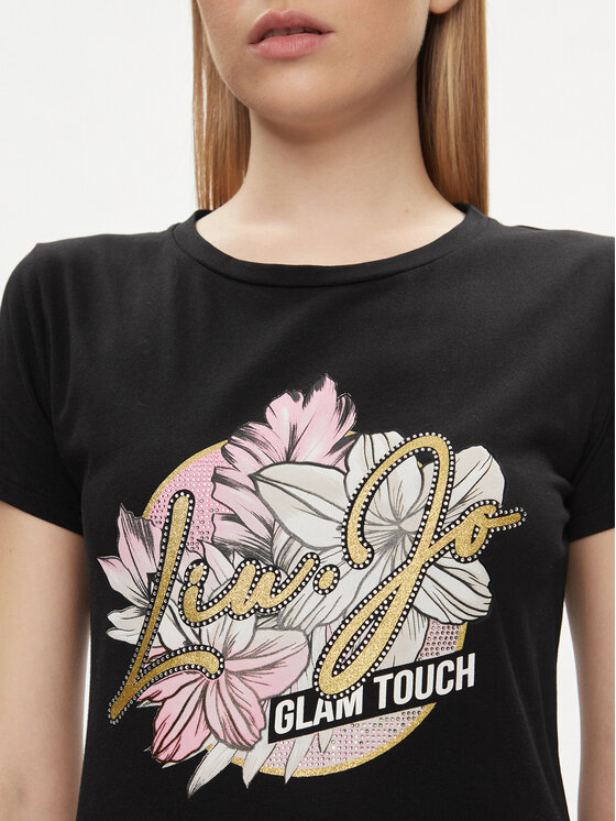 Liu Jo Liu Jo T-Shirt TA4202 JS003 Czarny Regular Fit