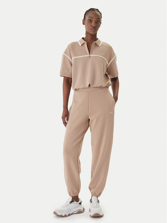 Guess Guess Tricou polo V6GP01 K2945 Bej Oversize