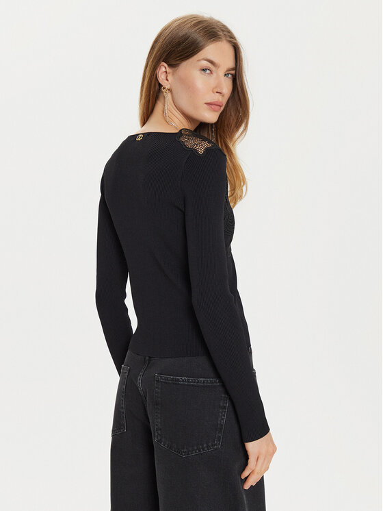 TWINSET TWINSET Kardigan 242TP3193 Crna Slim Fit