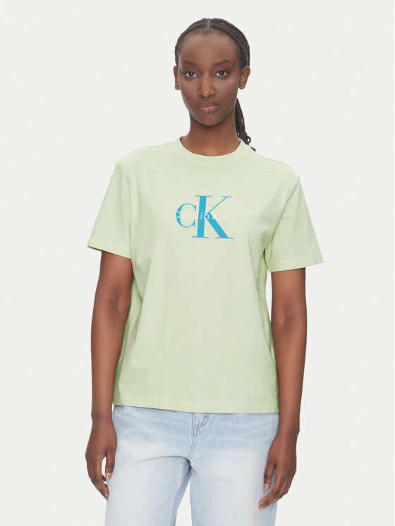 Calvin Klein Jeans Damski T-Shirt, rozmiar S, Beżowy, Hero LV047B865G