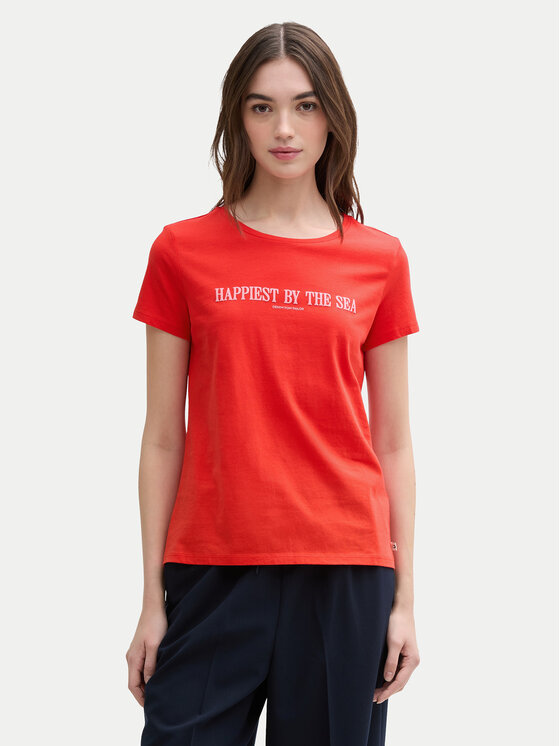 Tom Tailor Denim Tom Tailor Denim T-shirt 1045417 Rosso Regular Fit