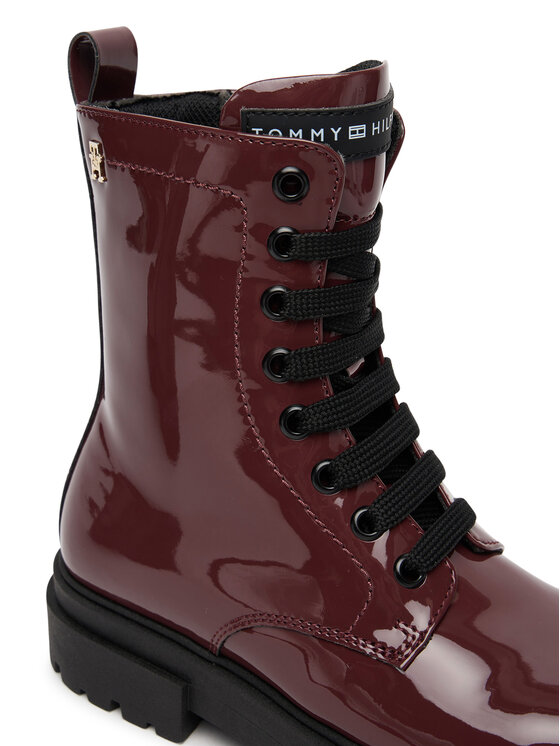 Tommy Hilfiger Tommy Hilfiger Schnürstiefeletten Lace-Up Bootie T4A5-34025-0775 S Dunkelrot