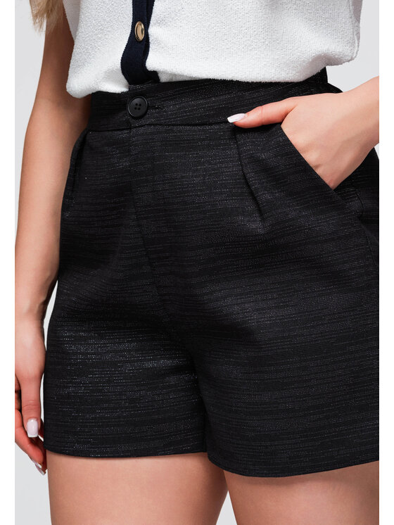 Ombre Ombre Szorty materiałowe OW-ST-E0010 Czarny Relaxed Fit