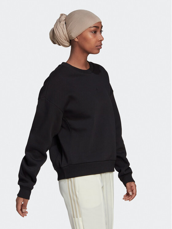 adidas adidas Μπλούζα ALL SZN Fleece Sweatshirt HJ7995 Μαύρο Loose Fit