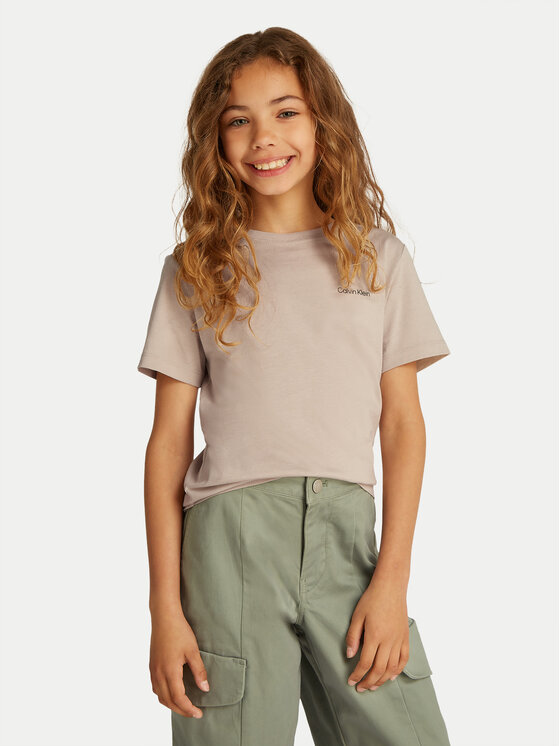 Calvin Klein Jeans Tričko IU0IU00683 Béžová Regular Fit