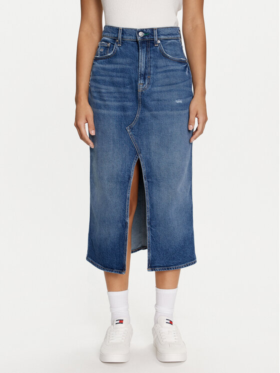 Dámská Džínová sukně Tommy Jeans, Velikost:25, Barva: Modrá, Claire DW0DW18225