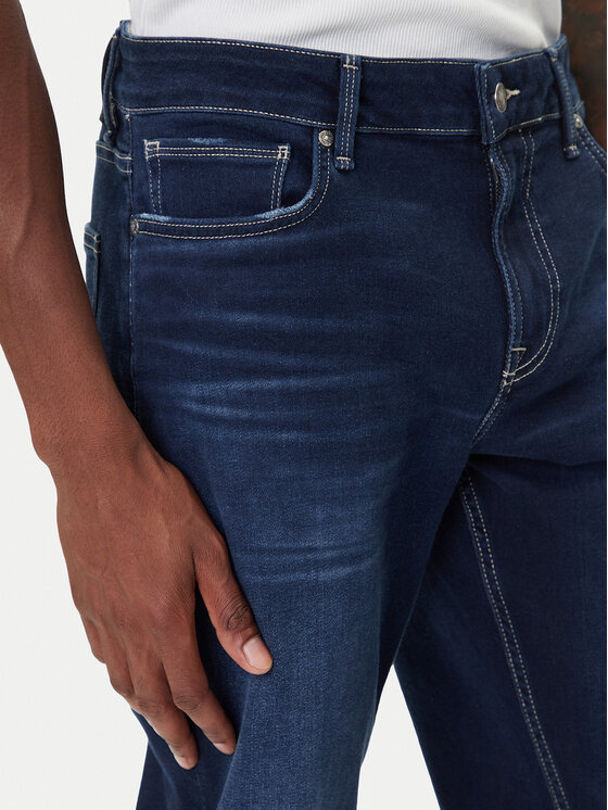 Guess Guess Jeans hlače M5BAN2 D0631 Mornarsko modra Slim Fit