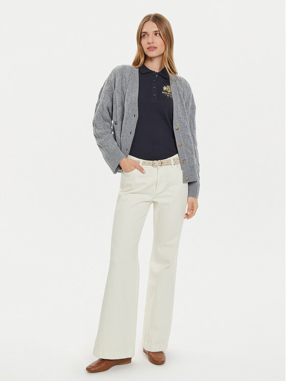 Tommy Hilfiger Tommy Hilfiger Strickjacke WW0WW43089 Grau Regular Fit