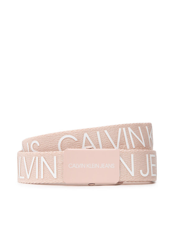 Curea pentru copii Calvin Klein Canvas Logo Belt IU0IU00125 Roz