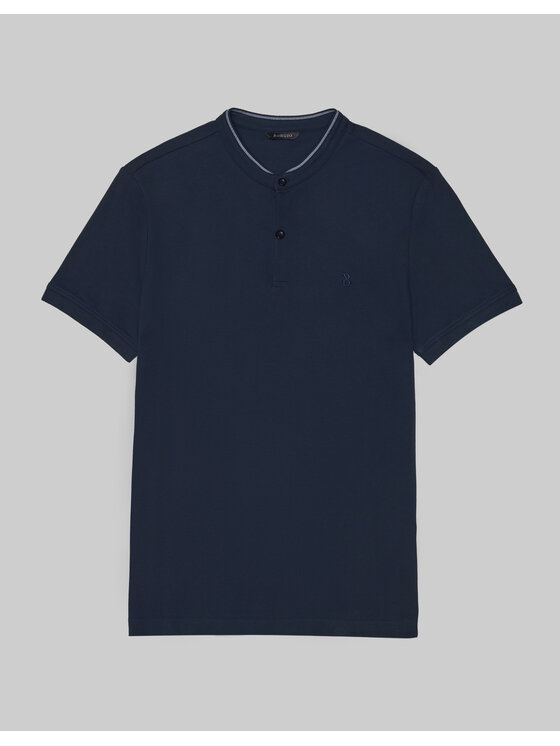 Borgio Borgio Polo stornara Granatowy Classic Fit