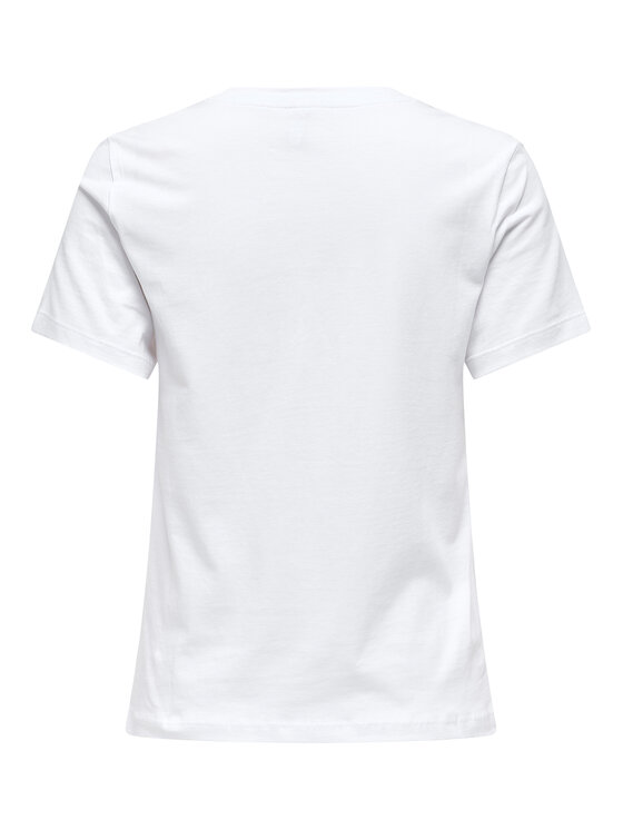 ONLY ONLY Tricou Polly 15317989 Alb Regular Fit