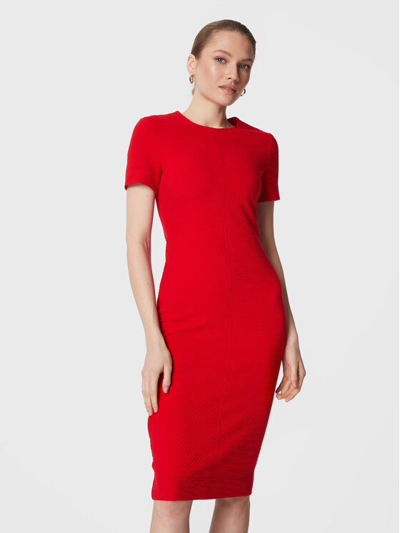 Boss Rochie de zi Dixetta 50477643 Roșu Slim Fit 50477643 imagine noua