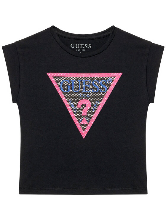 Guess Guess Tricou J1RI26 K6YW1 Negru Regular Fit
