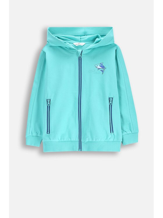 Coccodrillo Coccodrillo Mikina WC5132401IBK-013 Tyrkysová Regular Fit