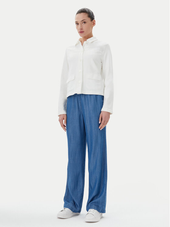 Olsen Olsen Kalhoty z materiálu 14002402 Modrá Regular Fit
